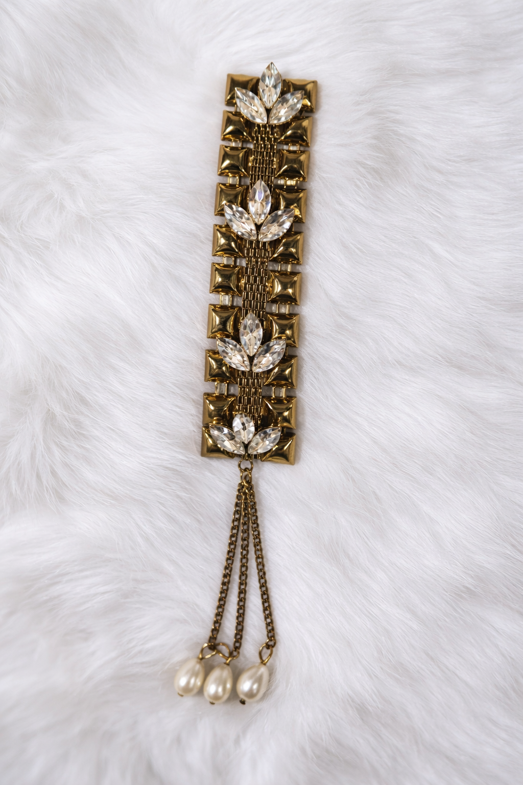 Golden color Stonework Kurta Patti Button 1 Piece