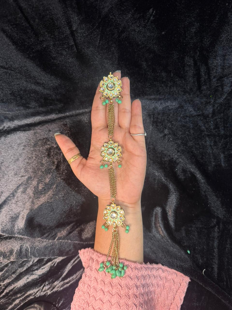 Premium Kundan Chain Style Kurta Patti Buttons