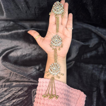 Designer Kundan Kurta Buttons with Dangles