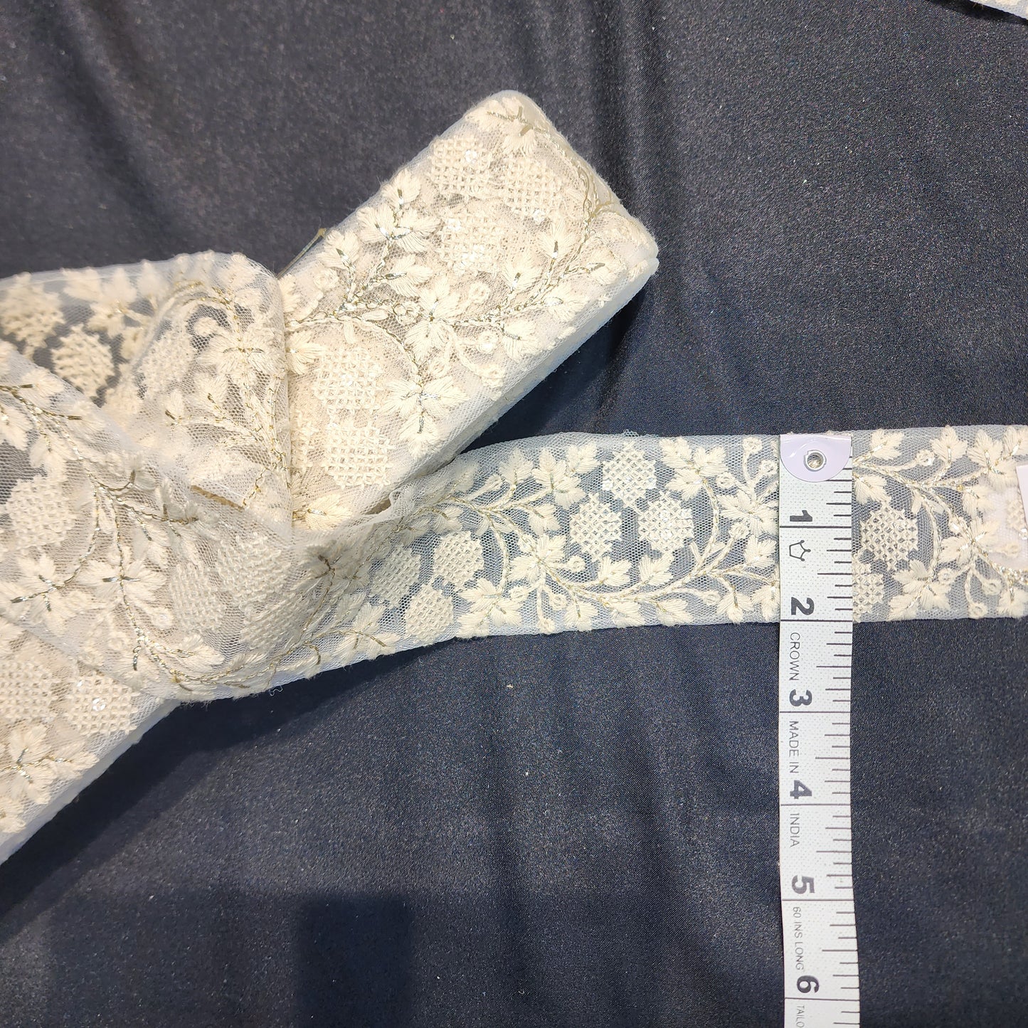 Dyeable Lucknowi Laces with Floral work