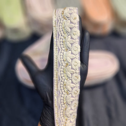Pastel Shades Lucknowi Laces with Net base
