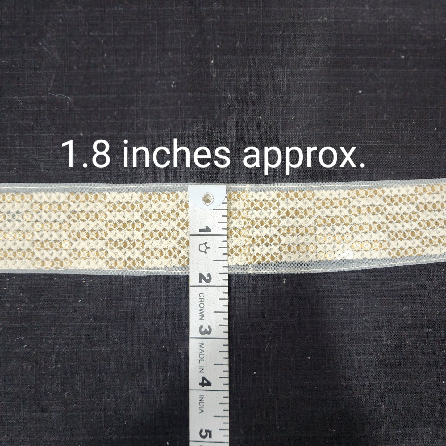 Dyeable Off White  Lakhnavi Straight Border