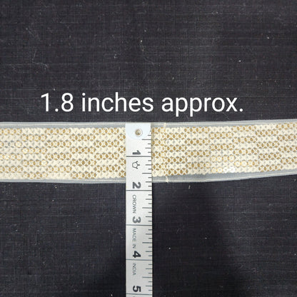 Dyeable Off White  Lakhnavi Straight Border