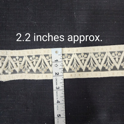 Off white color Lakhnavi Lace