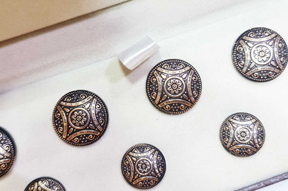 Copper Color Round Shape Metal Coat Buttons