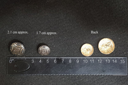 Copper Color Round Shape Metal Coat Buttons