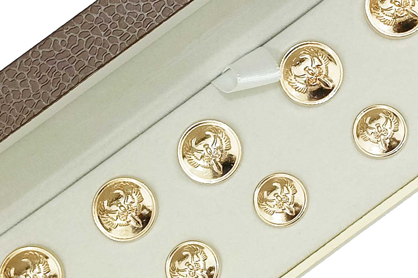 Golden Round Shape Blazer/Coat Buttons with wings embossed
