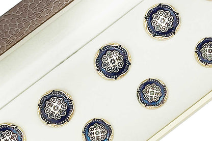 Blue-Golden Round Shape Blazer/Coat Buttons