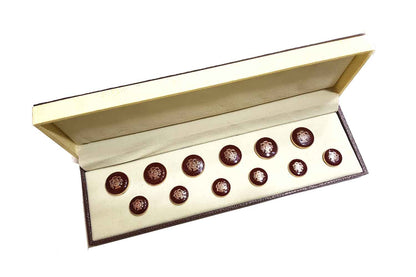 Maroon Golden Coat Blazer Buttons