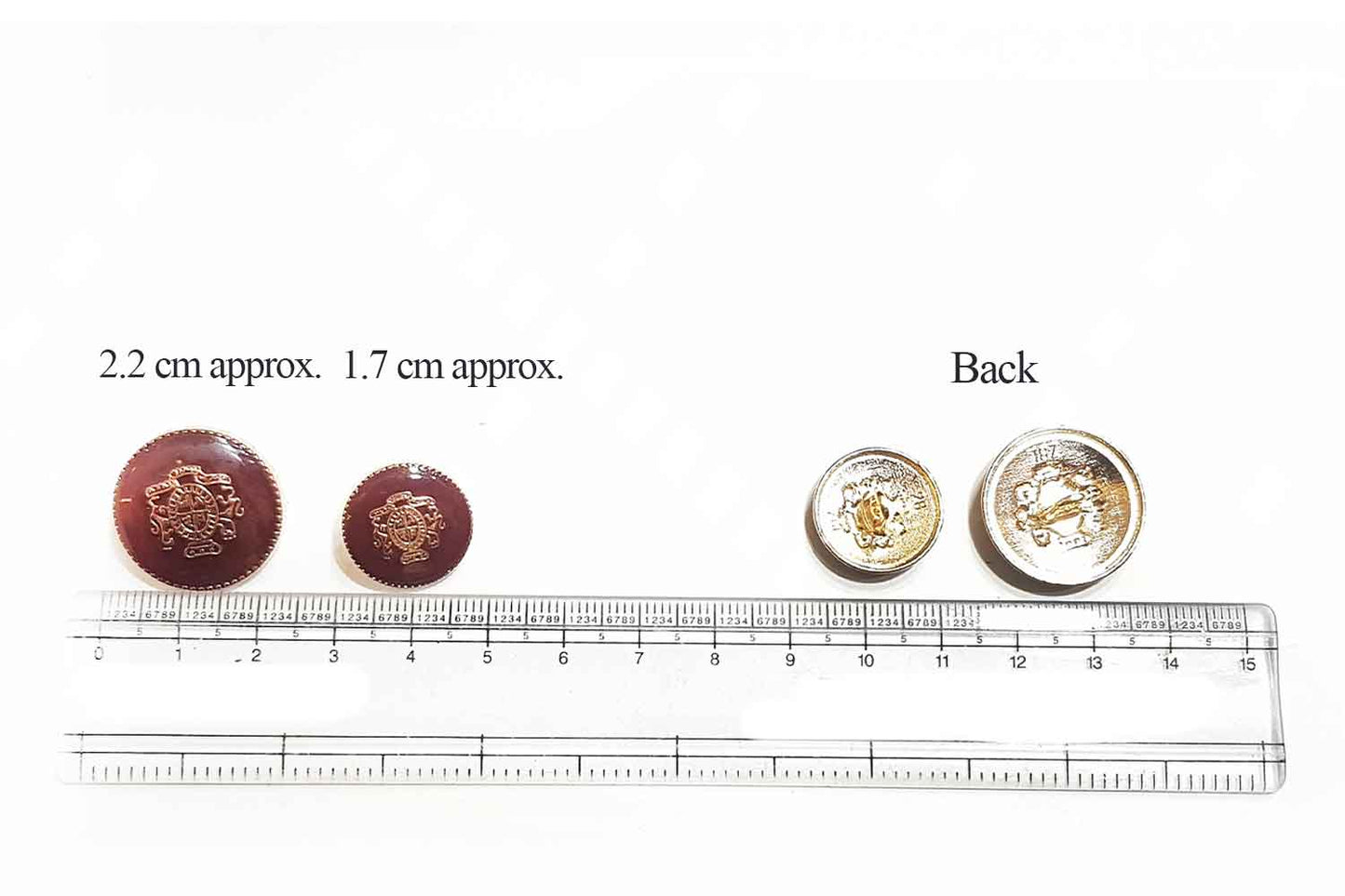 Maroon Golden Coat Blazer Buttons