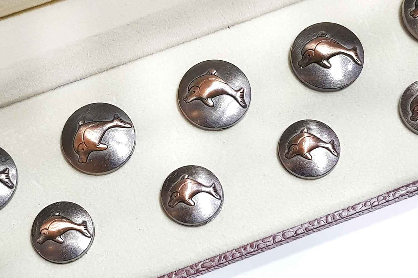 Metallic Grey Color Metal Coat Buttons
