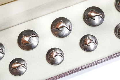 Metallic Grey Color Metal Coat Buttons