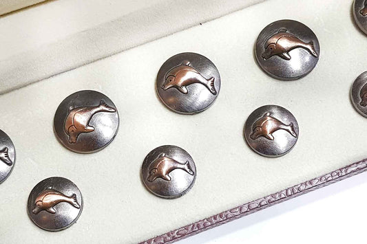 Metallic Grey Color Metal Coat Buttons