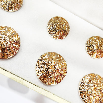 Golden Web Design Round Metal Coat Buttons Blazer Buttons