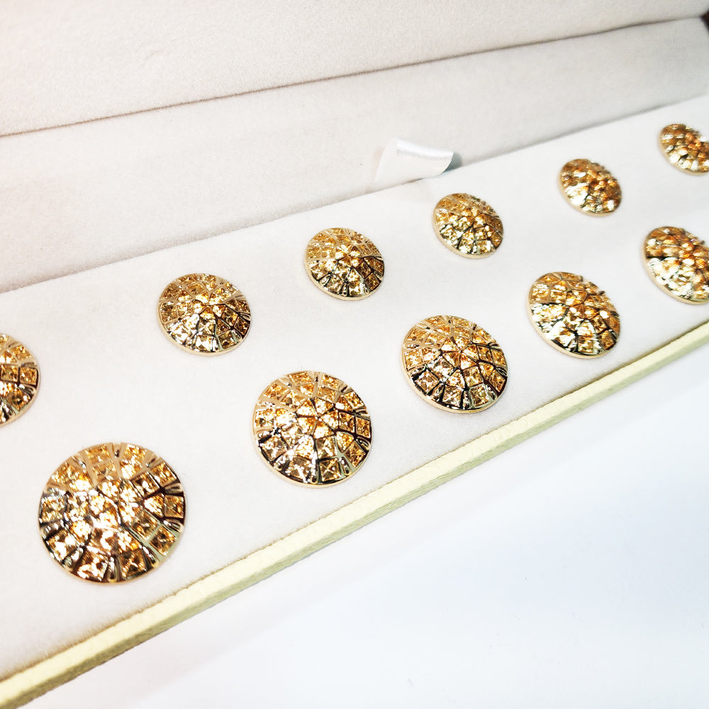 Golden Web Design Round Metal Coat Buttons Blazer Buttons