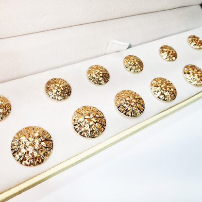 Golden Web Design Round Metal Coat Buttons Blazer Buttons
