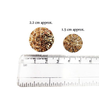 Golden Web Design Round Metal Coat Buttons Blazer Buttons