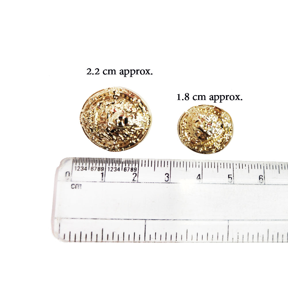 Golden Lion Embossed Metal Coat Buttons Blazer Buttons