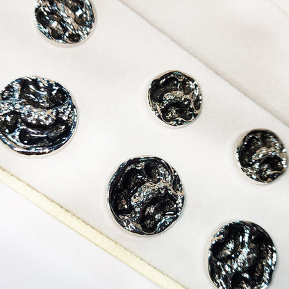 Silver Black Assorted Metal Coat Buttons Blazer Buttons