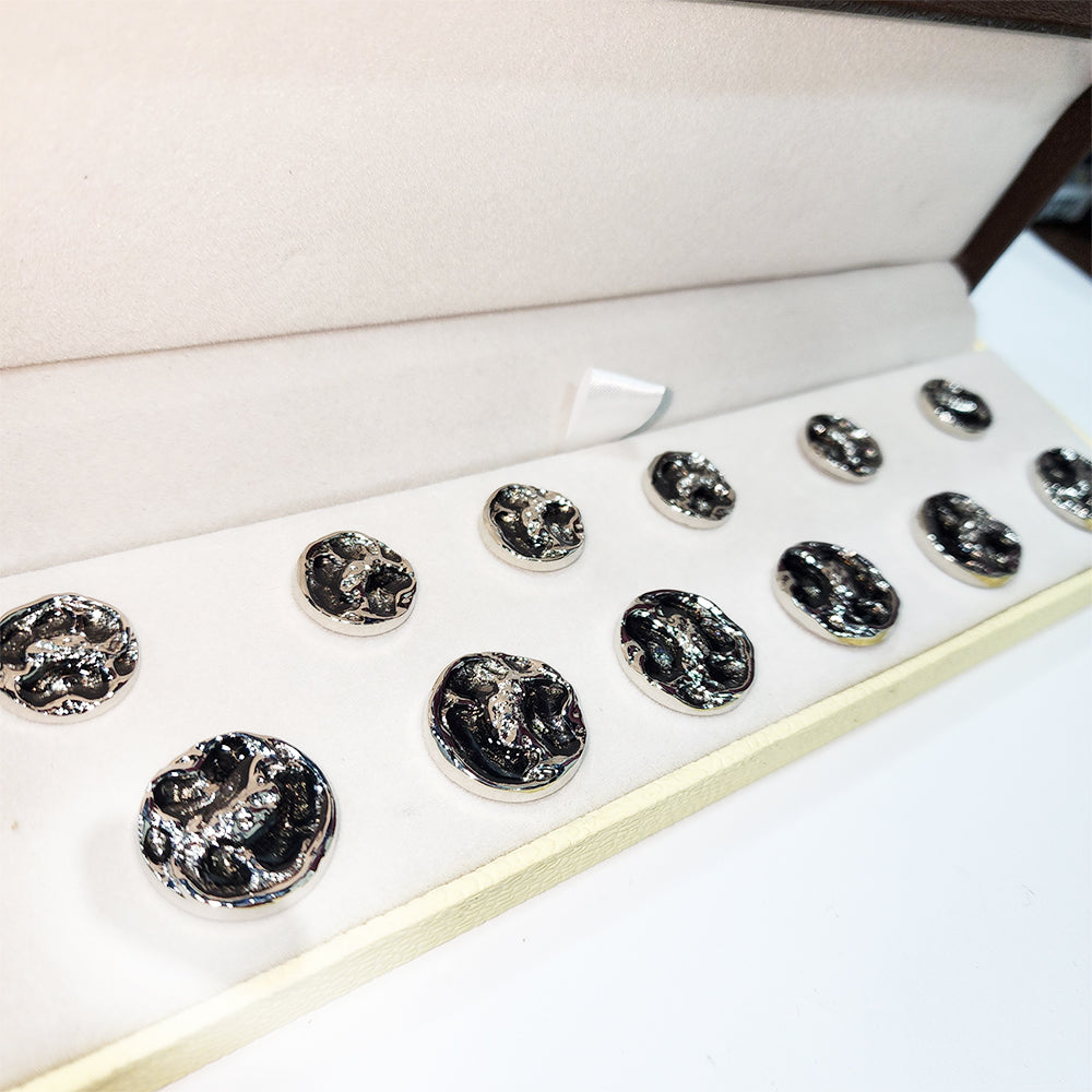 Silver Black Assorted Metal Coat Buttons Blazer Buttons