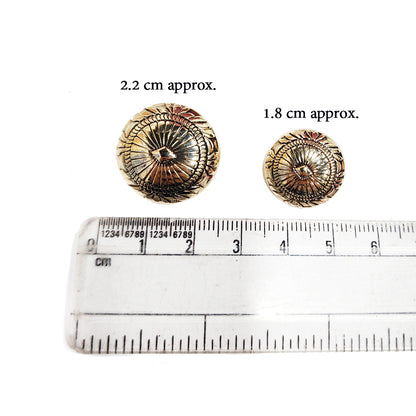 Golden Designer Round Metal Coat Buttons Blazer Buttons