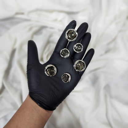Silver Frame Designer Metal Coat Blazer Buttons