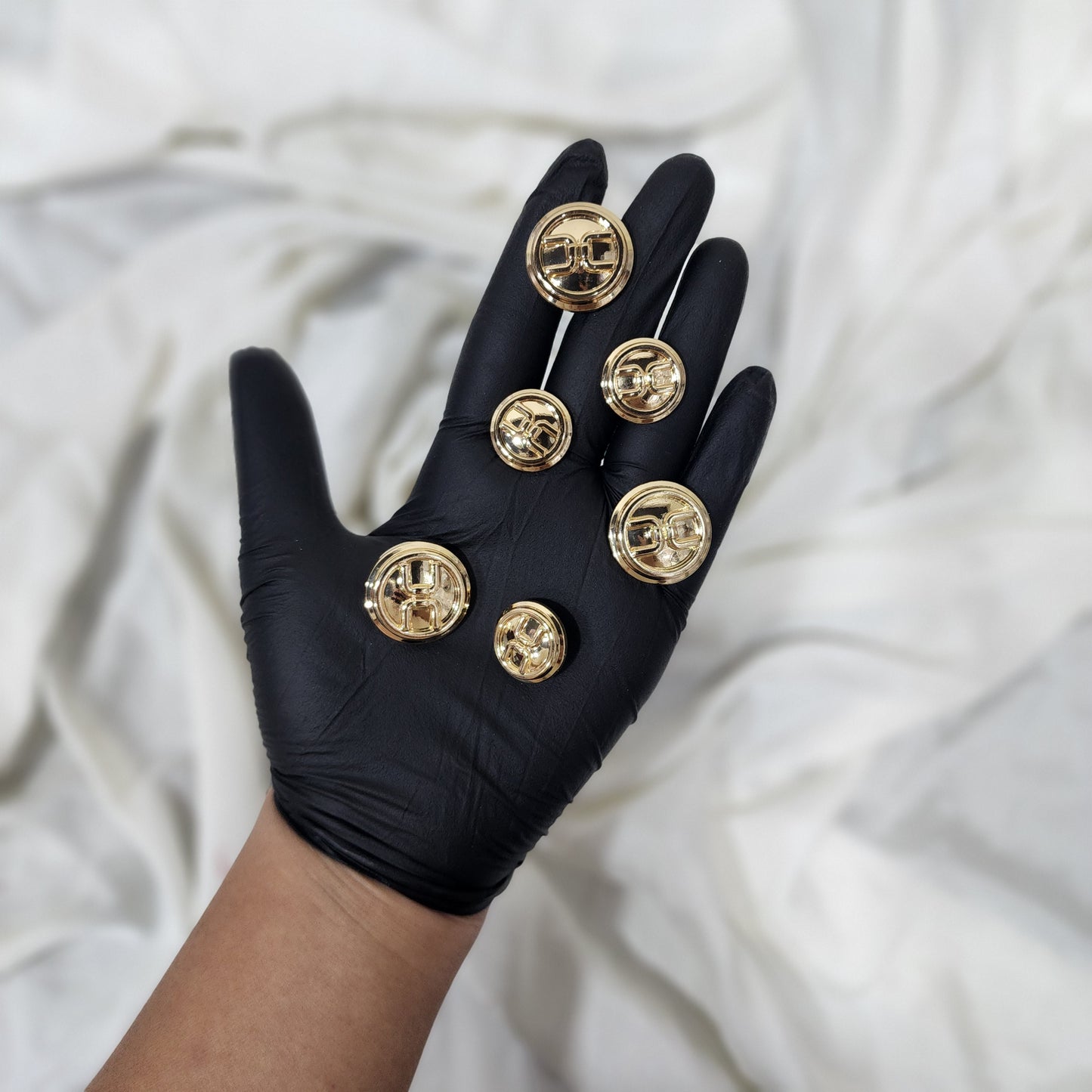 Golden Round Designer Metal Coat Blazer Buttons