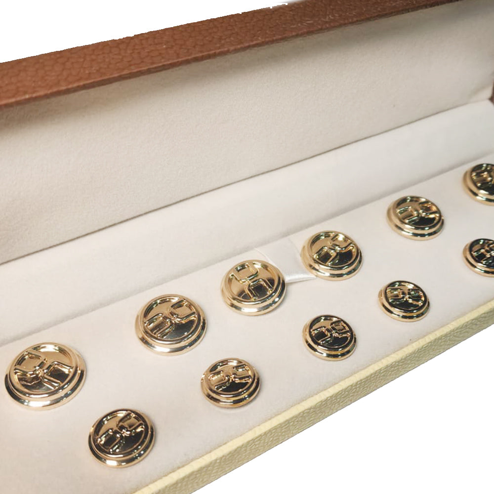 Golden Round Designer Metal Coat Blazer Buttons