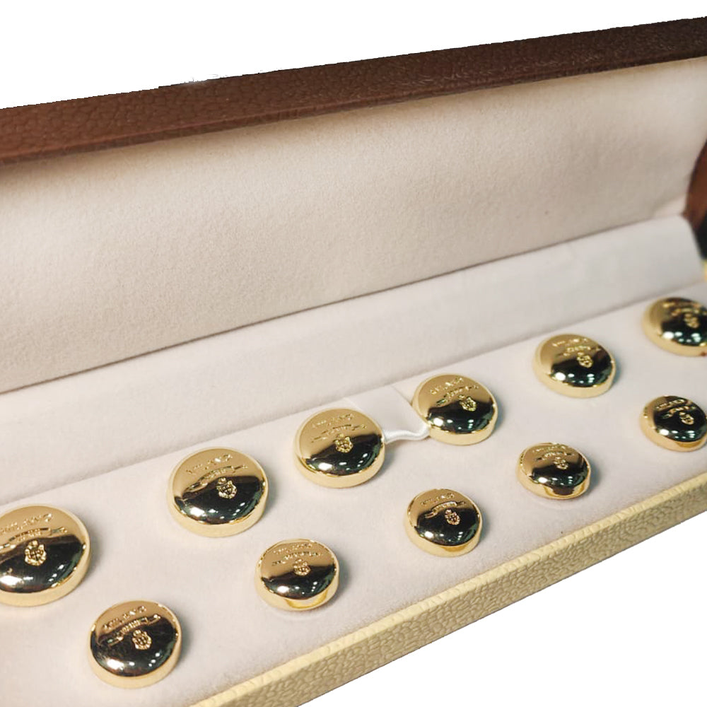 Golden Round Milano Designer Metal Coat Blazer Buttons