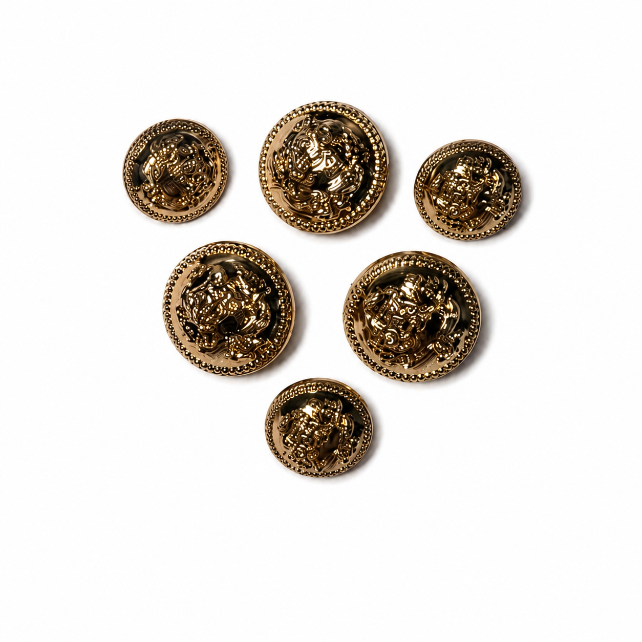Shiny Golden Round Metal Coat/Blazer Buttons