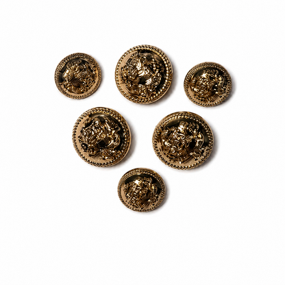 Shiny Golden Round Metal Coat/Blazer Buttons