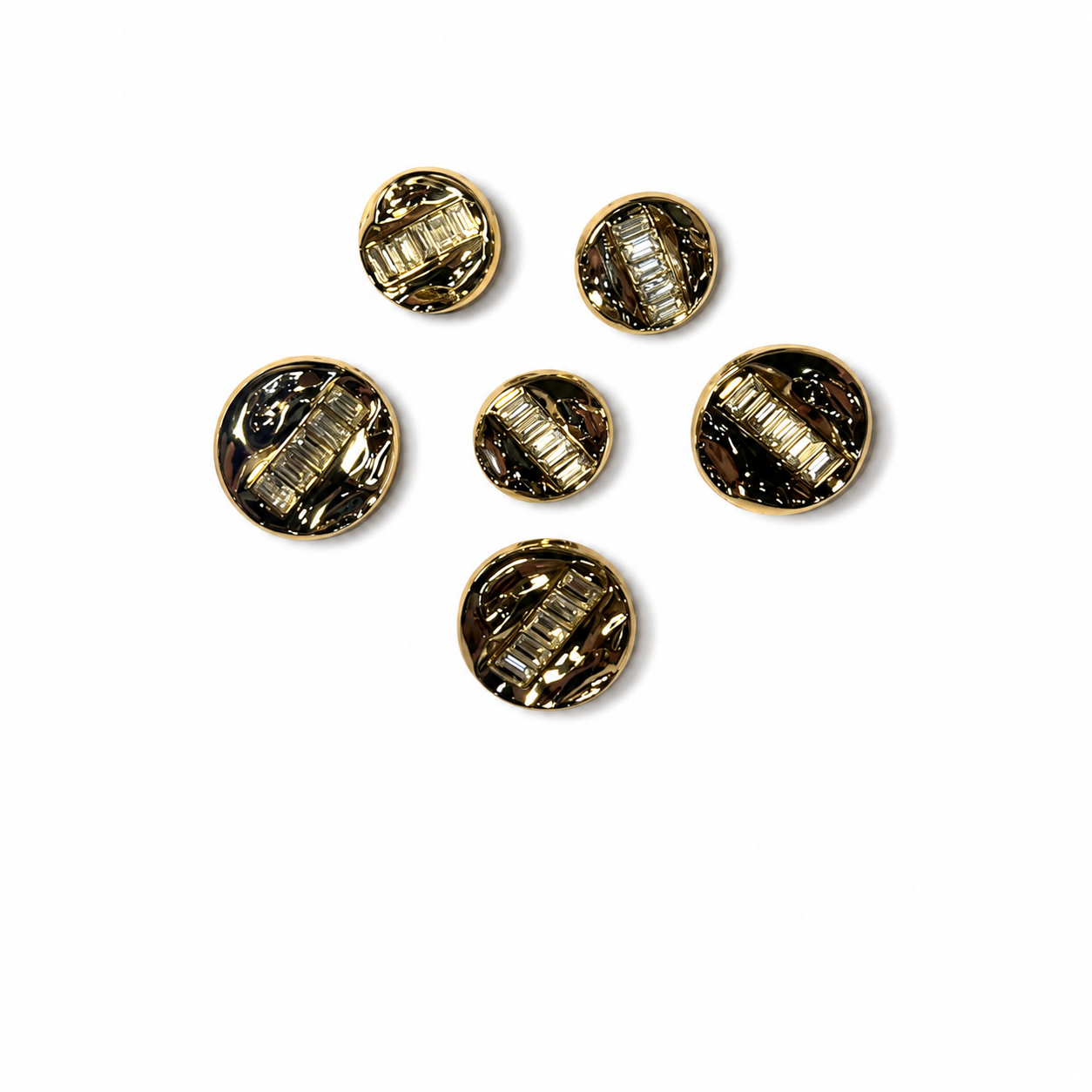 Light Gold Round Metal Coat/Blazer Buttons