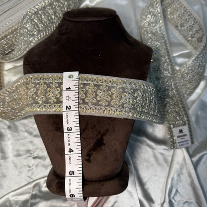 Beautiful Gold Silver Embroidered Designer Border Lace