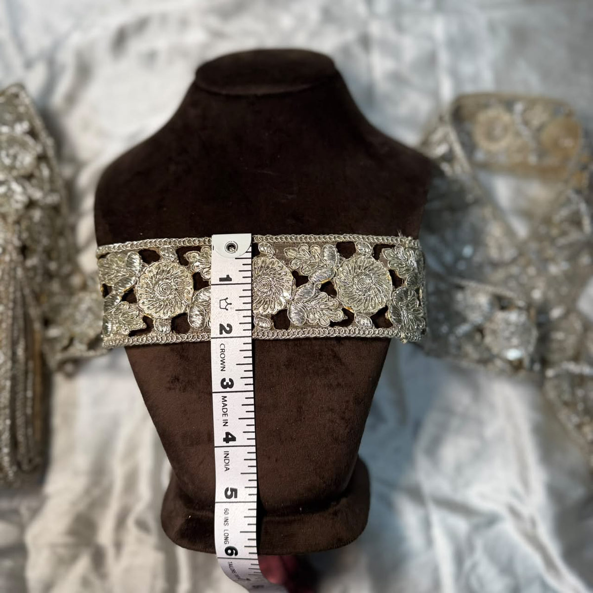 Intricate Floral Motif Zari Work Lace Border