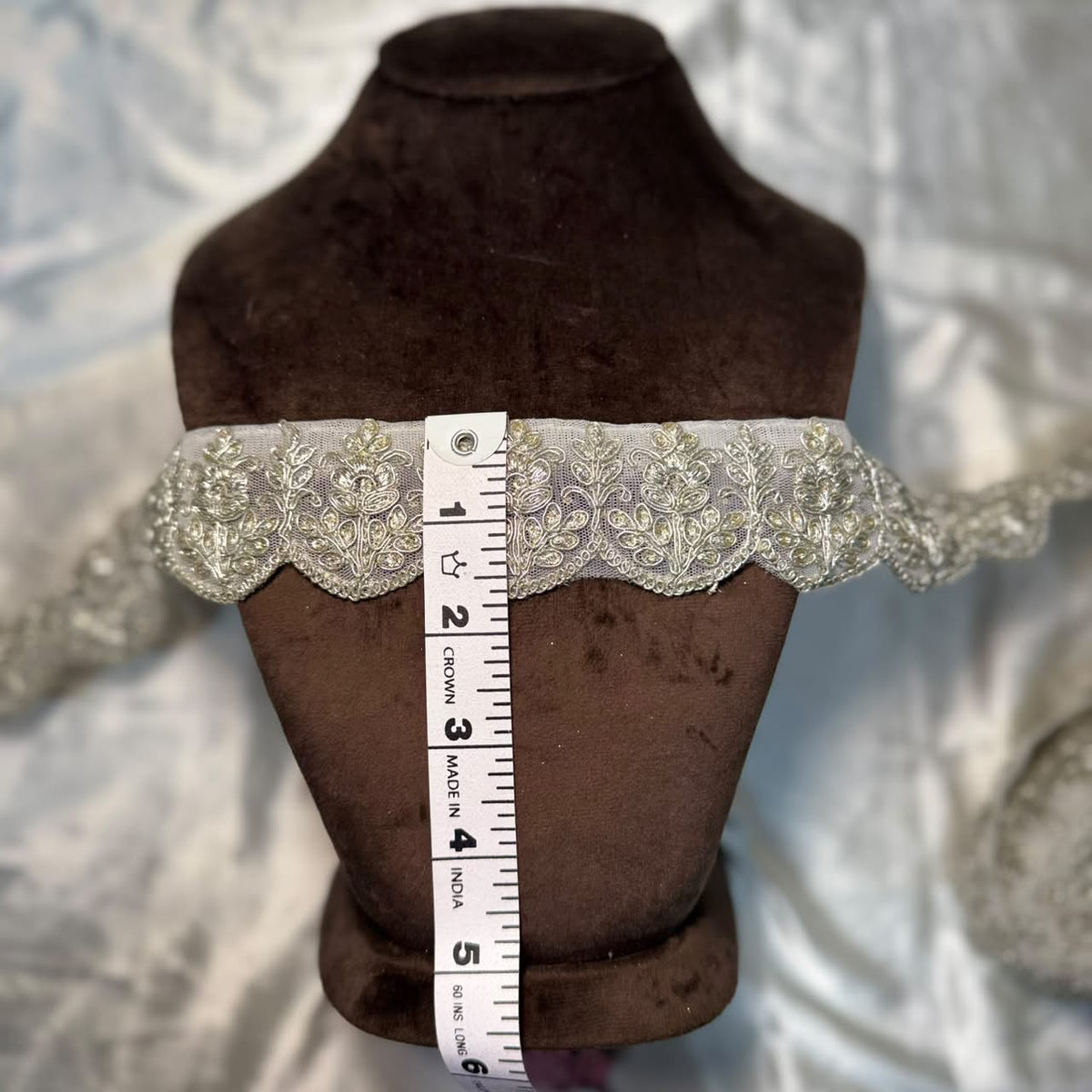 Traditional Floral Motif Embellished Designer Lace Trim