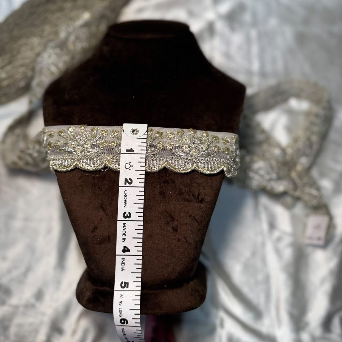 Traditional Botanical Embroidery Lace Trim for Festive Wear