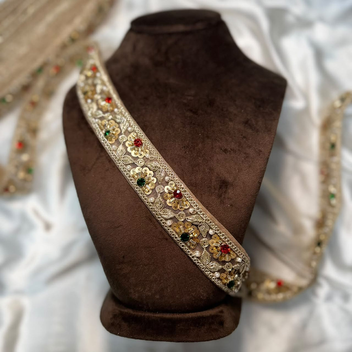 Luxury Handwork Embroidery Border for Ethnic Wear