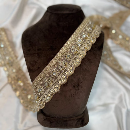 Heavy Floral Motif Handwork Lace Trim