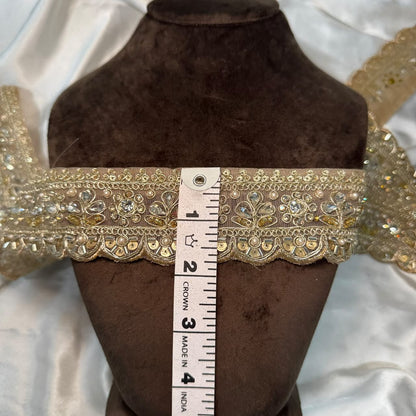 Heavy Floral Motif Handwork Lace Trim