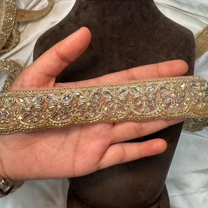 Shahi Flower Pattern Handwork Lace Border