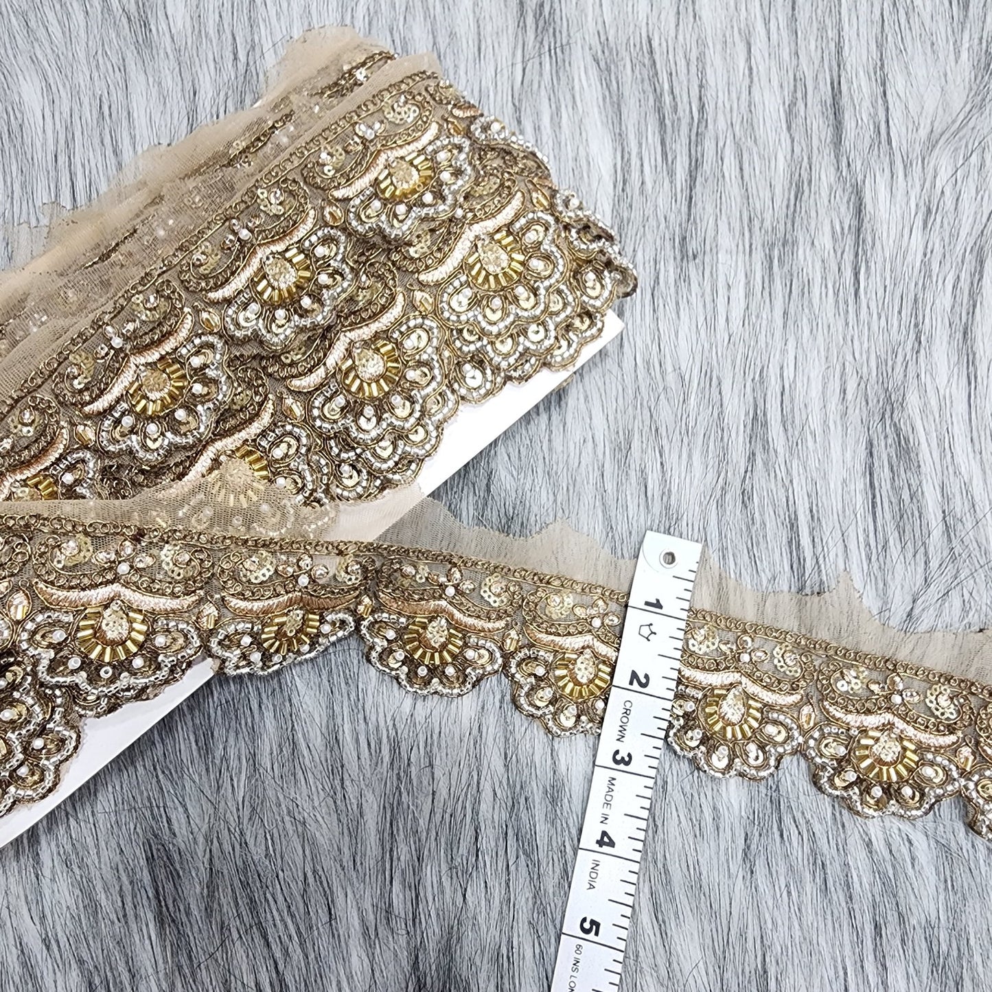 Katdana and Beads work Designer Machine work Lace