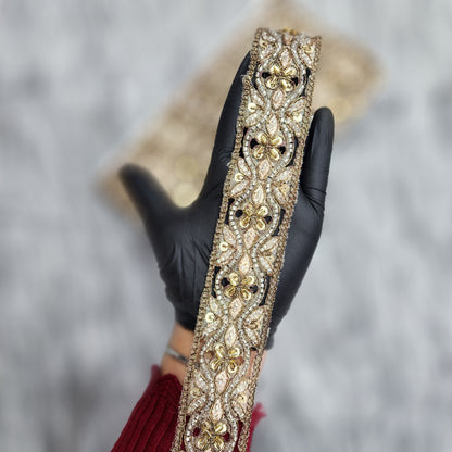 Katdana work Straight Machine work Border lace