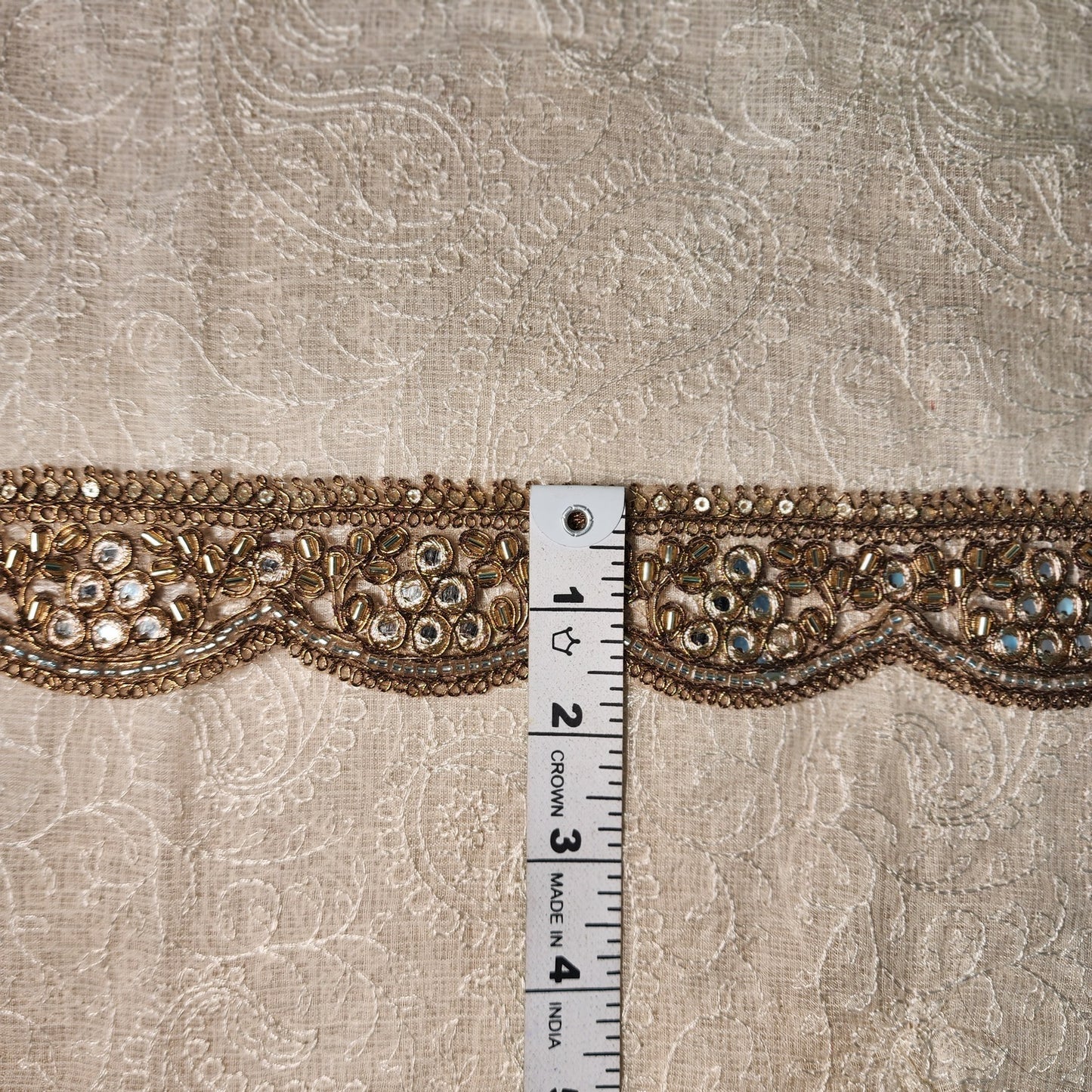 Antique Color Beads Work Cutwork Lace 9 meters approx roll