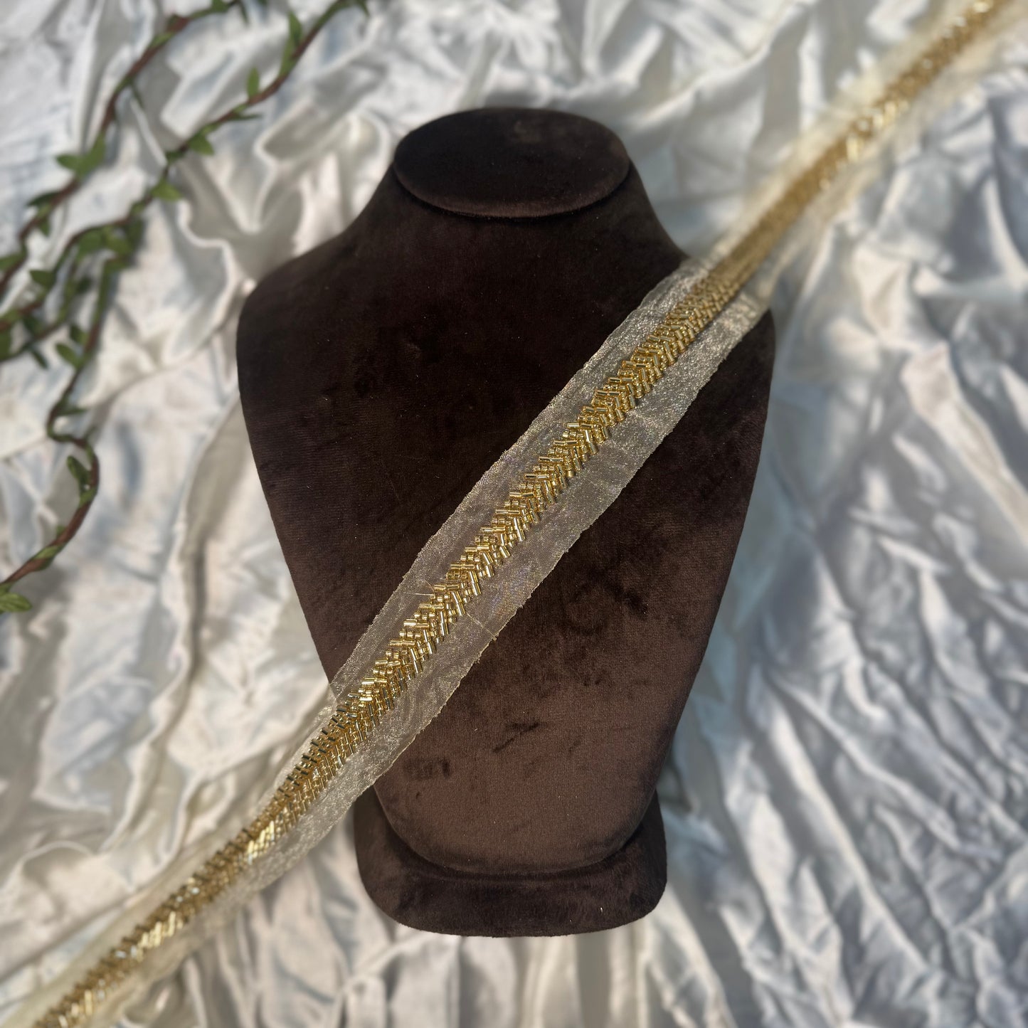 Katdana work Lace on Organza Base