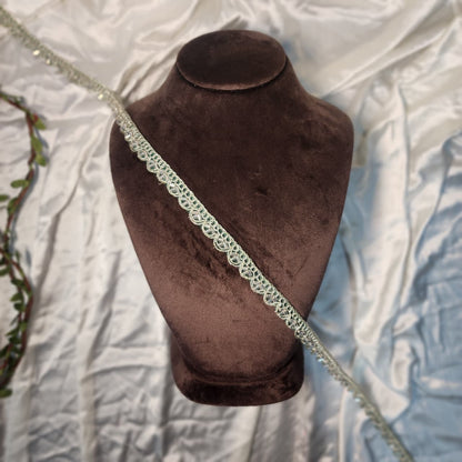 Colorful Beads Work Cutwork Lace