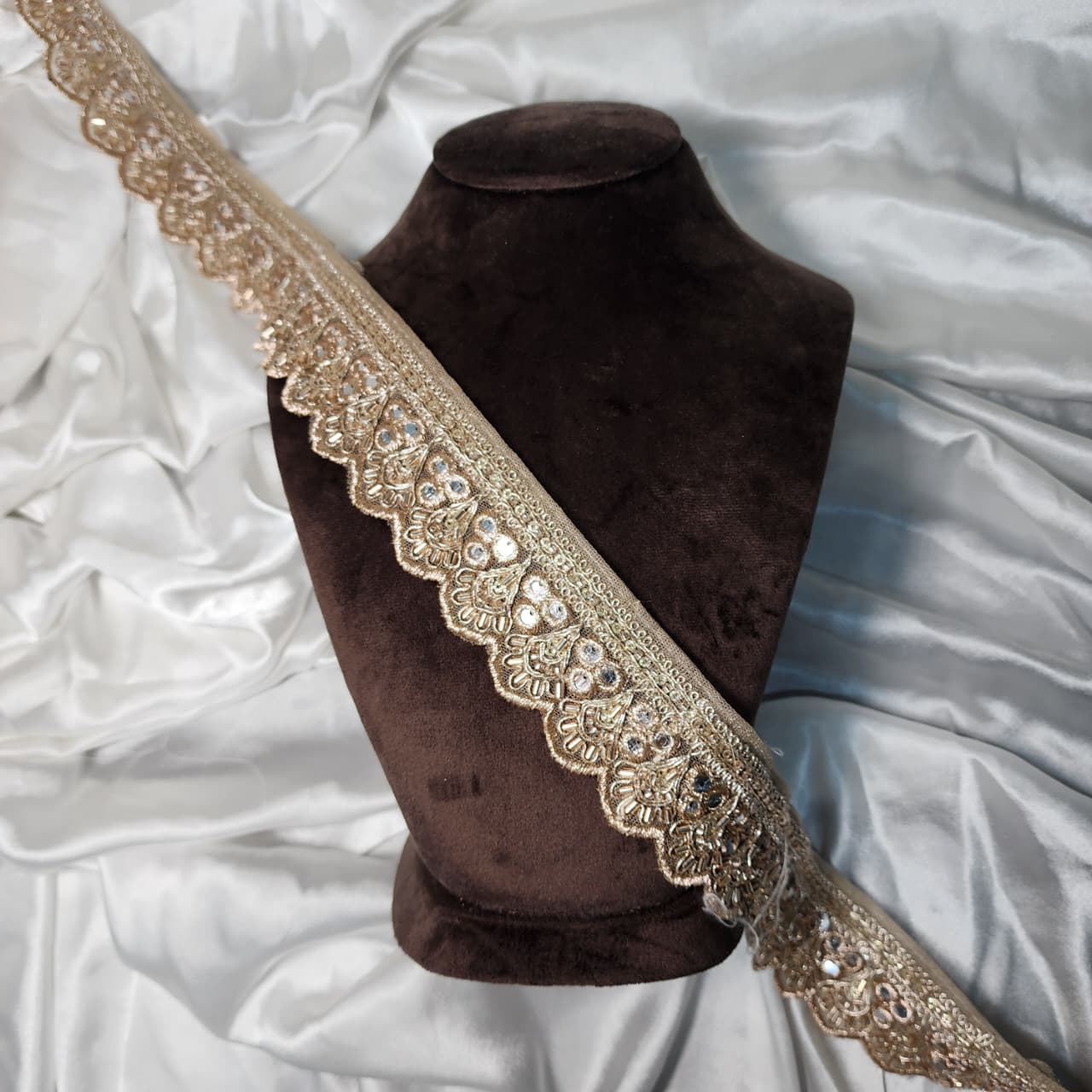 Premium Lace Border with Cutdana Embellishment