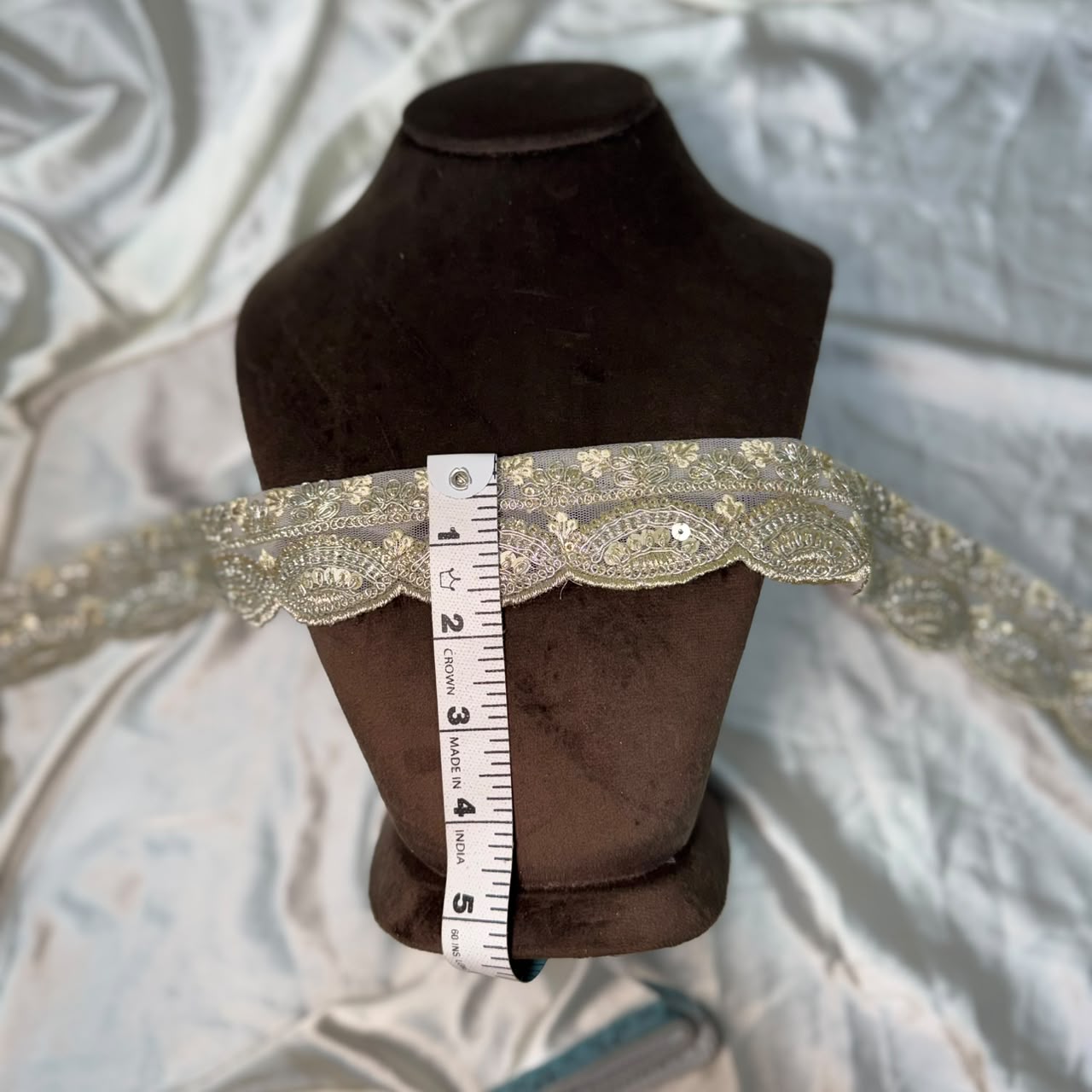 Royal Machine work Paisley Decorative Lace