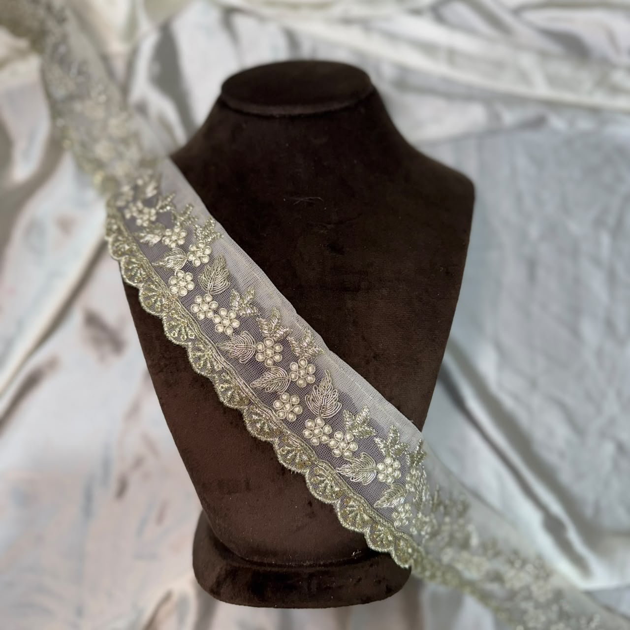 Premium Embroidered Floral Net Lace