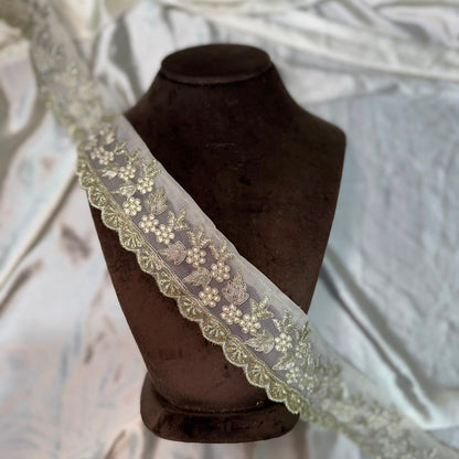 Premium Embroidered Floral Net Lace