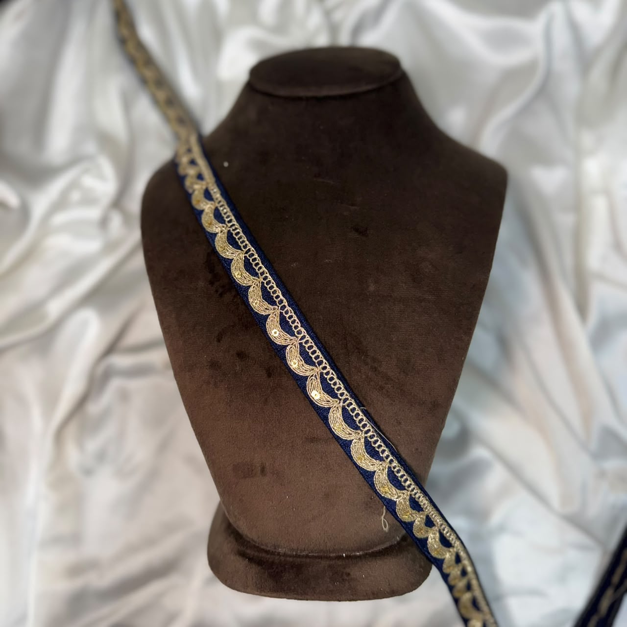 Traditional Gold Zari Embroidered Lace Trim
